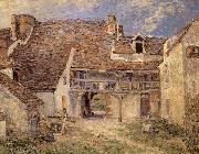Alfred Sisley Courtyard of Farm at St-Mammes Germany oil painting artist